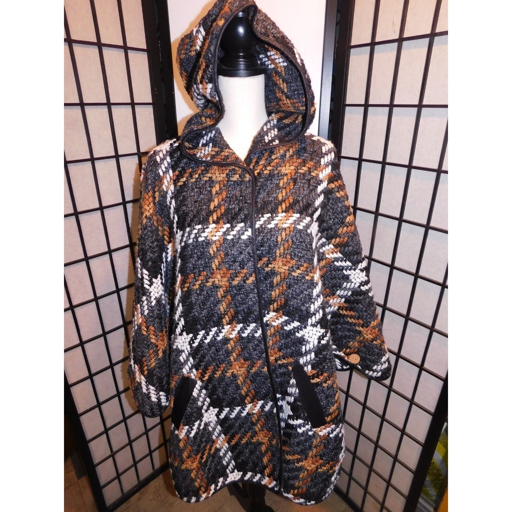 Michael Tyler Chunky Knit Poncho Sweater Womens Medium Bohemian Boho Lagenlook